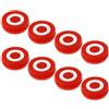 BELLIFFY 8 Pezzi Smorzatore di Vibrazioni da Tennis Rosso in Silicone | Forma Rotonda, Si Inserisce tra Corde, per Allenamento e Campi in Terra Battuta