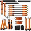 LeeQinersw Kit Bastone Pilates con Fasce di Resistenza Mfunzione Attrezzo di Resistenza con Modulare Comp Bastone da Pilates per Stretching