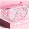 Findway Maschera Subacquea Adulti con Fascia Elastica Regolabile, Maschera Snorkeling per Uomo Donna e Adolescenziale con Panoramica a 180 Gradi, Occhialini da Nuoto con Copertura Nasale Anti-perdite