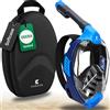 Khroom Maschera Snorkeling Integrale per Adulti e Bambini da 5 Anni (S/M) | Seaview X | Sicurezza CO2 verificata da DEKRA | Respiri con naso e bocca | Antiappannamento | Supporto action cam