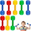 Nukinp Manubri per bambini da 8 pezzi, set di pesi per bambini in plastica ABS colorata con suono, impugnatura antiscivolo Pratici pesi giocattolo fitness per la prima infanzia per ragazzi e ragazze