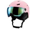 KiBcsLic Casco da Visiera Integrata Ventilato Casco Protettivo con Visiera Riflettente per Escursioni Neve