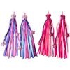TIKJOYS Stelle filanti colorate per bicicletta Micro Scooter Streamer | Nappe per manubrio di bici con farfalle glitterate e stelle, decorazione per bici e scooter, decorazione per feste di Natale
