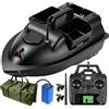 Tidbear 500m barca telecomandata barca da pesca barchino carpfishing | Batteria di grande capacità 12000 mAh, 40 punti di posizione, 3 contenitori for esche