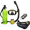 POAHNCU Bombole da Immersione, Attrezzatura Portatile per Rebreather Subacqueo da 2 Pezzi per Lo Snorkeling Profondo