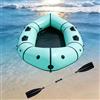 ZengHeBloom Gommone Da Pesca Gonfiabile 2 Posti - Barchino Carpfishing In PVC, Kayak Per Fiumi E Laghi, Rapido Gonfiaggio, Incl. Remi, Pompa, Kit Riparazione E Zaino