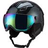 rockible Casco da Visiera Integrata Ventilato Casco Protettivo con Visiera Riflettente Regolabile per Escursioni Neve