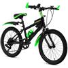 CCAUUB Mountain bike per bambini da 20, 7 marce | Freno a disco e forcella ammortizzata per bambini dai 6 ai 13 anni, con parafango, bottiglia d'acqua e campanello bussola
