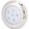 Domary Plafoniera da Soffitto per Camper a LED da 12 V, Luci Cabina per | Grado Marino IP65, 6 Sfere LED, Bassa 2 W, Anello in Acciaio Inossidabile 316, Diametro 2,83 Pollici, Facile Montaggio su