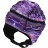 Cabilock Casco Protettivo Leggero per Giovani, Rugby e Calcio, Porpora | Nylon, Tessuto ed EVA, Design Traspirante Lacci Regolabili, Mentoniera a Strappo, per Scuola e Skateboard