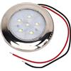 Domary Plafoniera da Soffitto a LED per Camper 12V, IP65 Bianca per Furgone | 12 V , 6 Chip LED, Anello in Acciaio Inossidabile 316, Uso Marino Sigillato, per Corridoio Cabina