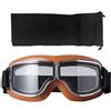 Jazuaiao Occhiali da moto Outdoor Sand Goggles | Occhiali da equitazione in pelle, per scooter, ATV, fuoristrada, con occhiali da sabbia per esterni, antipolvere