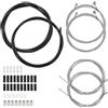 YTHRIVIN Set di cavi del freno universale per bicicletta, kit di riparazione per mountain bike, bici da corsa, e-bike, set completo di cavi interni, manicotti e tappi terminali per una manutenzione