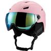 Qianly Casco da Visiera Integrata Ventilato Casco Protettivo con Visiera Riflettente Traspirante per Escursioni Neve