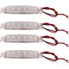 Domary Luci di Posizione Laterali, Luci di Navigazione LED 12V per PC per | IP68, 6 Perline Wafer LED, Cavo Nero/rosso, Alloggiamento PC Resistente, Acqua Salata, Risposta Rapida