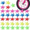 Generic Perline per Raggi Bici Che Si Illuminano al Buio, Decorazione per Ruote da | 36 perline a forma di stella che si illuminano al buio, 1,5cm in PP si caricano alla luce, si illuminano di notte per scooter