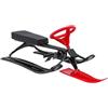 TiryyDrela Slittino Kart per 3-15 anni, slitta da sci con freno reattivo | Modello robusto in acciaio PE e PU, per sport invernali neve all'aperto, controllo di sicurezza, carico 100 kg, 114 x 50 cm