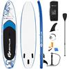 COSTWAY SUP Gonfiabile Adulti 305/335 cm, Stand Up Paddle Gonfiabile con Pinne, Leash, Pagaia, Pompa, Kit di Riparazione e Borsa, Carico Massimo 120 kg