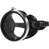 DIYEAH Maschera Subacquea a Lente Singola in Vetro, Nero, Vintage | Silicone senza PVC, Fascia Regolabile, Vista Panoramica, per Immersioni Ricreative e Sport Acquatici All'aperto