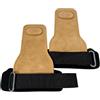 CZAKOMIX 1 paio Grip Palestra,Multi Grip Straps/Hooks,Straps,per al fitness | Pelle bovina + SBR, colore marrone, lunghezza: 21,5cm, antiscivolo, tensione regolabile, per stacchi, trazioni e vogata, ecc.