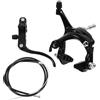 VALICLUD Set Completo Freni Bici a Pinza C, Lega Nera per Bici Strada | Freni per Bici da Strada e Mountain Bike, Leva 22, 2mm, Cavi Anteriori e Posteriori, Montaggio Semplice