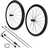 LSRRYD Set di Ruote per bici da strada 700C freni a V Cerchi a doppia parete 40mm | 100/130mm QR 8/9/10/11/12 velocità Cassetta Ruote anteriori e posteriori da corsa 20/24 ore