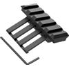 APLUSGEAR Alluminio ultra basso profilo 45 gradi 5 slot Picatinny Rail 20 mm Offset Picatinny Rail Mount for Red Dot Flashlights