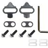 Cyberwork SPD Cleats Set, compatibile Shimano SPD SH51 tacchette bici | Tacchette X e pad in lega d'acciaio, piastre inox, struttura dentata, viti nere, chiave esagonale a L