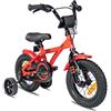 PROMETHEUS BICYCLES bicicletta bambini 3-5 anni bici bambina 3 anni bambino 12 pollici bimba con rotelle e freno contropedale Rosso