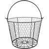 GALPADA Cestino da Golf in Metallo Manico Pieghevole, Nero | Acciaio Inossidabile, Design Cavo, Portatile e Impilabile, per Allenamento a Casa e Mini Campo