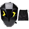Naroote Zaino Ciclismo LED, 28L Espandibile Controllo App | ABS e PC Hard Shell, Compatibile con Power Bank USB, Motivi Luminosi Personalizzabili, Attrezzatura per Moto e