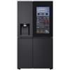 LG - InstaView GSXE91EVAD Frigorifero Side-by-Side Door-in-Door, Classe D, 628L, Wi-Fi, Senza allaccio, UVnano, Black Steel