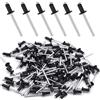 BANTI Rivetti Alluminio Neri Rivette Lunghe 4.8 mm x 10 mm Rivetti Pop Ciechi 100 Pezzi Ribattini Acciaio Inox per Pistola per Rivetti a Testa Bombata Ribattini in Alluminio per Metallo Legno Plastica