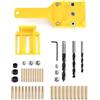 QWORK 44 Pezzi Dima per Fori a Tasca, dima per spinatura legno, Strumento di Foratura Portatile per Chiodi in Legno a Mano, 6 mm / 8 mm / 10 mm