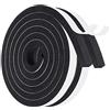 YANKUIRUI Nastro Sigillante Guarnizione 12mmx10mm/4m per Porte Finestre Nastro Adesivo in Schiuma Guarnizione in Gomma Contro le Correnti d'aria Fredda/Anti-collisione/Assorbente/Antipolvere, Nero