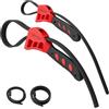 GETLITOOL Set 2 Chiavi a Cinghia in Gomma 6 e 8 Regolabili con Ricambi | Presa Antiscivolo Senza Ganasce Metalliche, Ideale per Filtri Olio, Barattoli, Rubinetti, Tubi PVC e Filtri Acqua