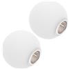 PERSELOSO 2 pezzi di paralume sferico in vetro bianco satinato con attacco G9, 60 MM, per lampadario e applique da interno