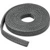 QOXEZY Guarnizione piatta in fibra di vetro per stufa, 10 mm x 3 mm | Questa corda in fibra di vetro resistente alle alte temperature fornisce una tenuta ermetica affidabile per porte di stufe e