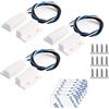 Gebildet 3 set Cablaggio Interruttore Magnetico Bianco Sensore per Porta da Incasso NO/NC Contatto per Finestra Nascosta Interruttore Reed per Controllo Accessi Sostituisci Sistema di Allarme