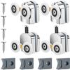 talifoca 4 Set Rulli Per Porta Box Doccia con doppia porta scorrevole, Rotelle Diametro e' 23 mm per Vetro 4-6 mm