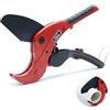 CCLIFE Tagliatubi in pvc 42/64mm, Tagliatubi Portatile regolabile con cricchetto per tubi in Plastica PVC/PE/PP/PEX/PPR