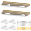 SENENQU 4 Pezzi Triangolo Staffe per Mensole Bianco 80x100mm | reggimensola a scomparsa, supporti per mensole, reggi mensola da muro, staffa mensola 8cm, supporto a parete, set da 4 pezzi