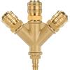 Poppstar Distributore d'aria compressa a 3 vie con attacchi rapidi da 1/4" (attacco aria compressa standard NW 7.2)