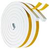 YANKUIRUI Nastro Sigillante Guarnizione 12mmx12mm/4m per Porte Finestre Nastro Adesivo in Schiuma Guarnizione in Gomma Contro le Correnti d'aria Fredda/Anti-collisione/Assorbente/Antipolvere, Bianco