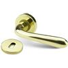 Maniglie Design Maniglia Porta Interna Alessandra con Rosetta Tonda, Ottone | Alluminio, rosetta e bocchetta tonde foro Patent, perno 8 mm, kit di montaggio
