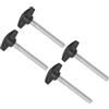 CoCud 4Pz Manopole Zigrinate Vite Filettatura Maschio M8 x 60mm Impugnatura | Testa Zigrinata, Vite Serraggio a T Plastica, Perno Filettato, Manopole Manuali, per Macchinari