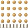 TIANLIN 20 Pezzi Pomelli Cucina in Legno, 25 mm Sferico 3D Manopole per Cassetti, Pomelli per Cassetti con 20 Viti, Liscio Pomoli per Mobili, per Cassetto, Armadi, Librerie