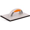 Mivos Frattazzo in Plastica per Piastrelle/Fughe - 280 x 140 x 8 mm - Frattone con Rivestimento in Gomma Cellulosa Nera da 8 mm - Cazzuola in Gomma per Muratori e Piastrelle