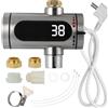 MERRYHAPY Rubinetto Scalda Acqua Istantaneo 20JBG 3, Acciaio Inox | Display Led Digitale, Resistenza Integrata, Rotazione Regolabile, per Cucina, Bagno, Giardino