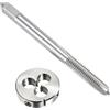 CduraZeno 12-28 UNF Set di maschi e filiere, mano destra | 12 x 28 UNF Tap and Die Set mano destra, 1pc acciaio ad alta velocità Flauto Maschio Dritto Flauto Tap